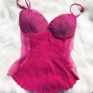 Victoria’s Secret floral fuchsia lingerie